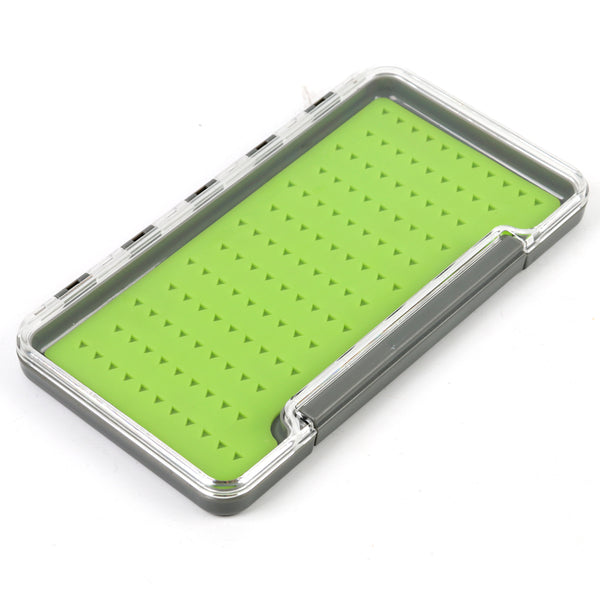Large Silicone Slimline Waterproof Clear Lid Fly Box