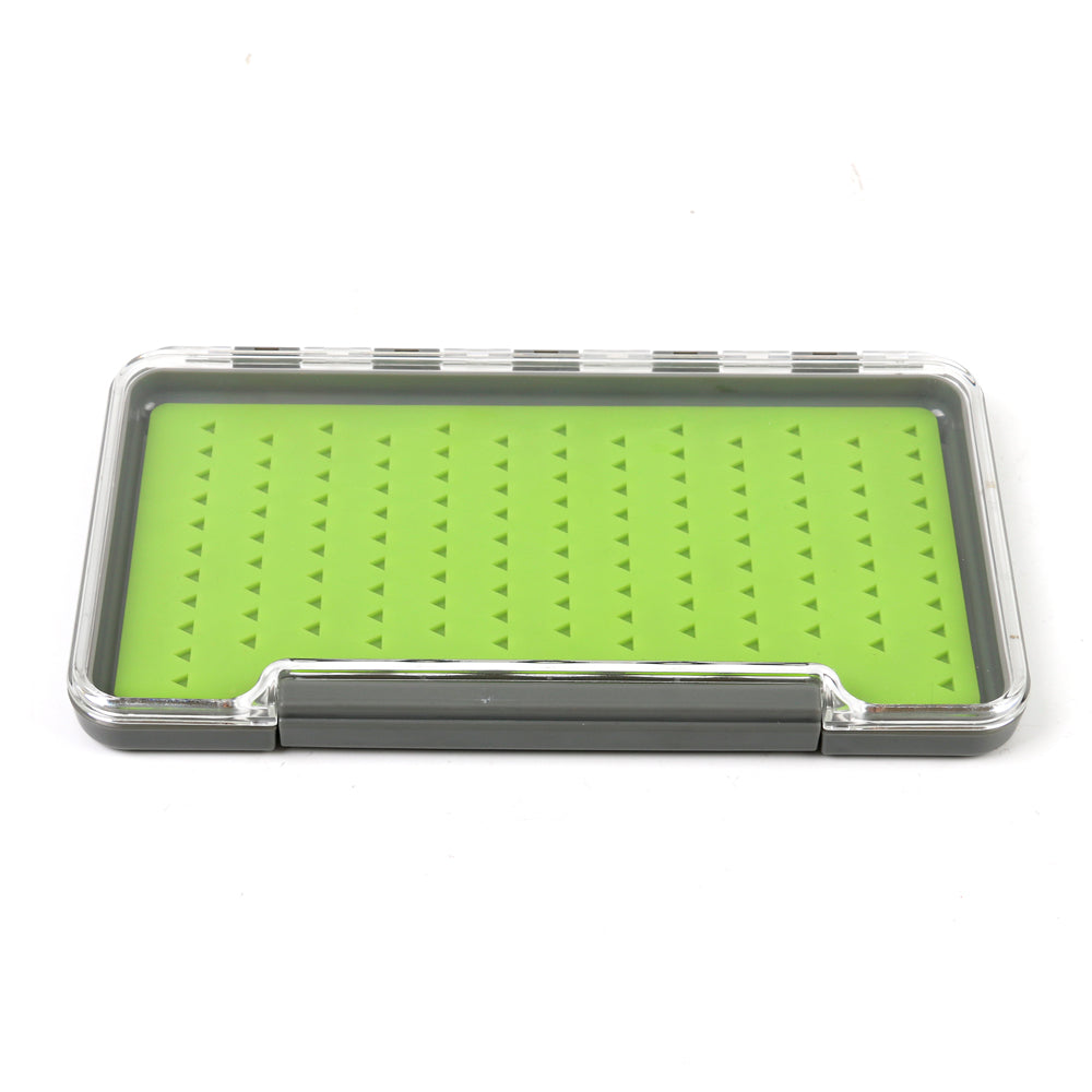 Large Silicone Slimline Waterproof Clear Lid Fly Box